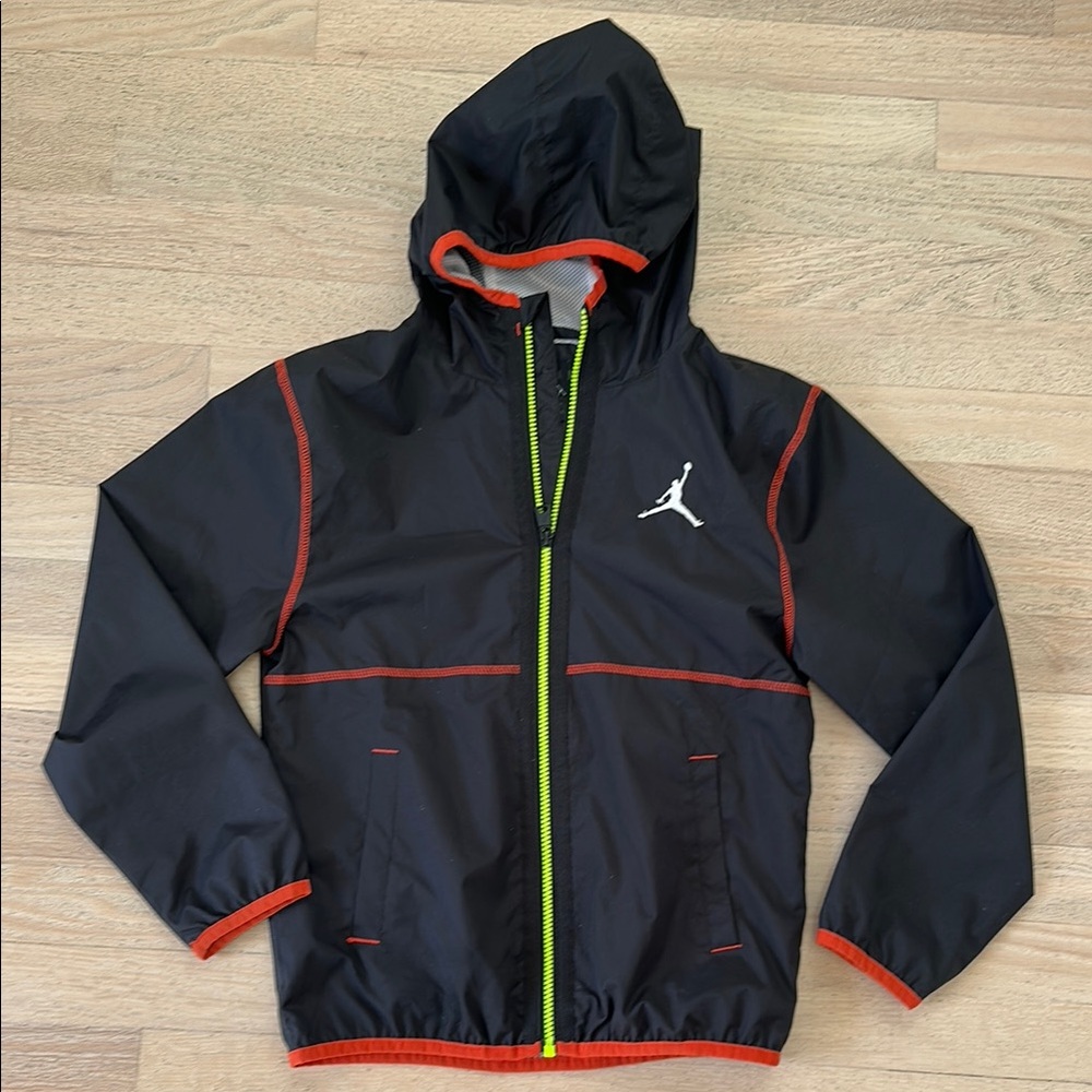Black Jordan Hooded Windbreaker